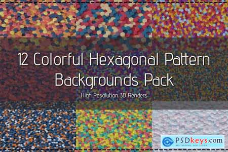 12 Hexagonal Playful Backgrounds Exclusive Pack