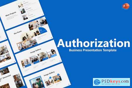 Authorization Blue Creative Business PowerPoint