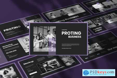 Proting Business Presentation PowerPoint Template