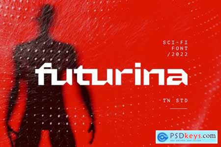 Futurina - Techno Futuristic Sci-fi Game Font