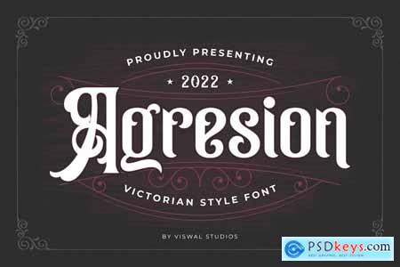 Agresion - Vintage Font