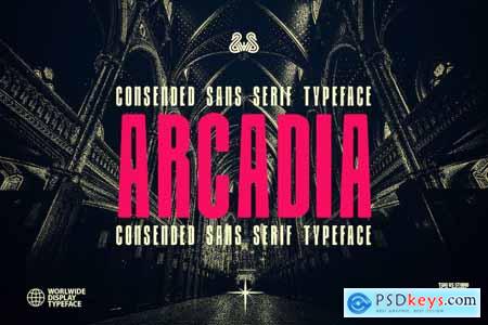 Arcadia - Condensed Sans Serif Typeface