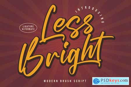 Less Bright Modern Brush Script Font