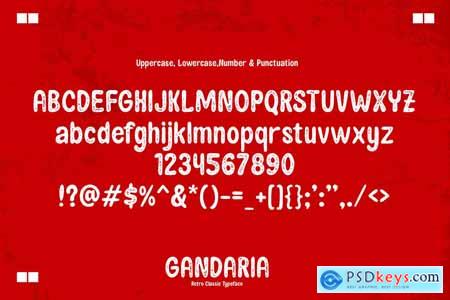 Gandaria - Retro Classic Typeface