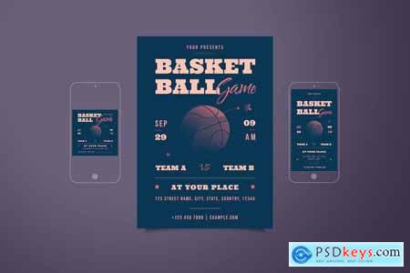 Basketball Game Flyer Set AD8RB4C