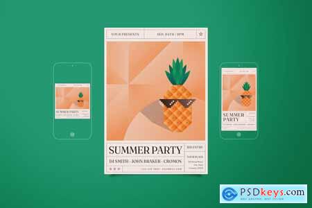 Summer Party Flyer Set 6NLQTJH