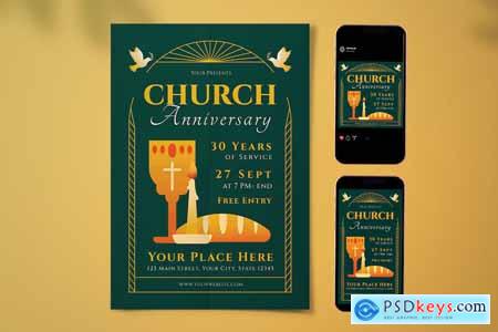 Church Anniversary Flyer Set