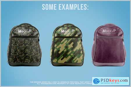 Backpack Mockup Front View Template