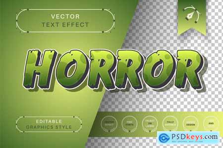 Horror Texture - Editable Text Effect, Font Style