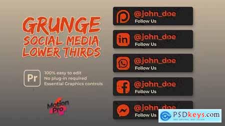 Grunge Social Media Lower Thirds 39087894