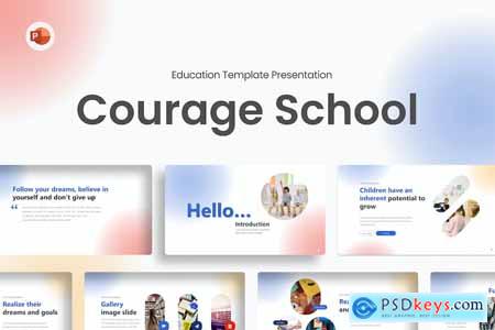 Courage Colorful Creative Education Presentation