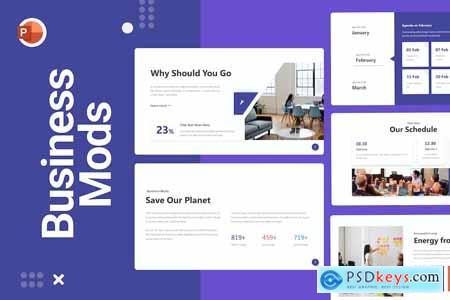 Business Mods Blue Corporate Business PowerPoint