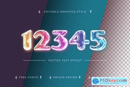 Color Glass - Editable Text Effect, Font Style