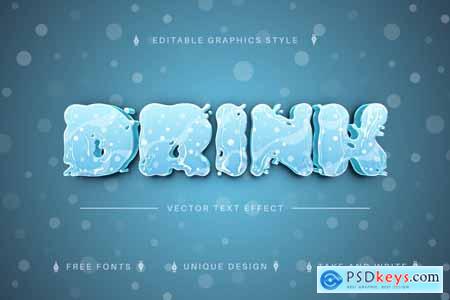 Drink Water - Editable Text Effect, Font Style