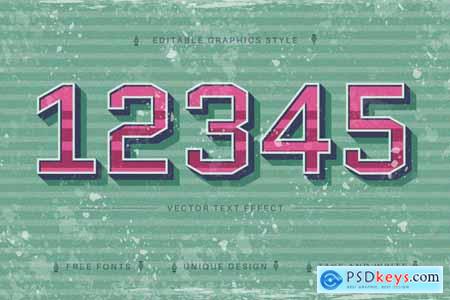 Retro Pink - Editable Text Effect, Font Style