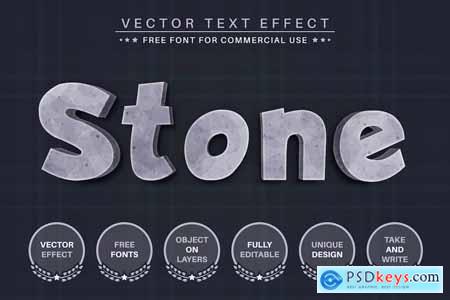 Stone Texture - Editable Text Effect, Font Style
