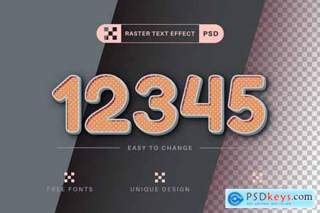 Stroke Polka Dot Editable Text Effect, Font Style