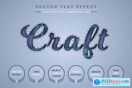 Jeans Tartan - Editable Text Effect, Font Style