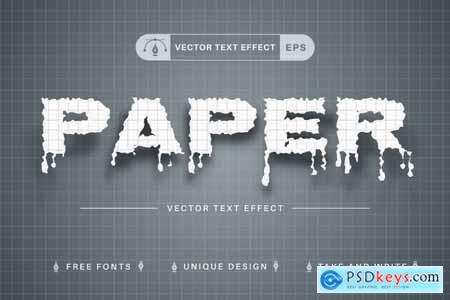 Scratch Paper - Editable Text Effect, Font Style