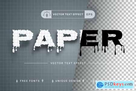 Scratch Paper - Editable Text Effect, Font Style