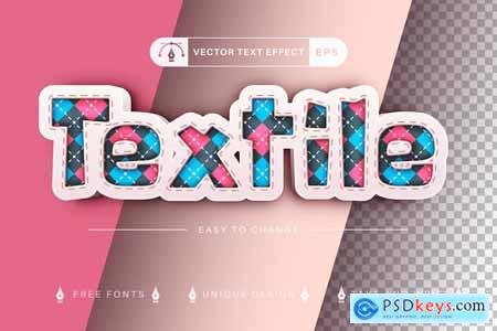 Textile Argyle - Editable Text Effect, Font Style