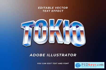 Editable text effect retro 80s style vector