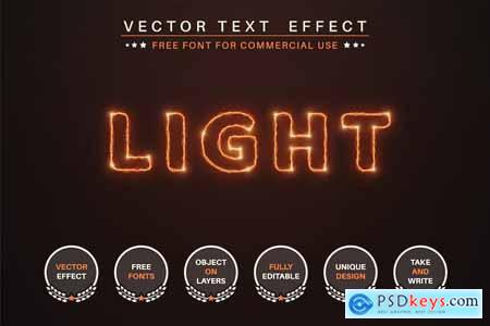 Lightning - Editable Text Effect, Font Style
