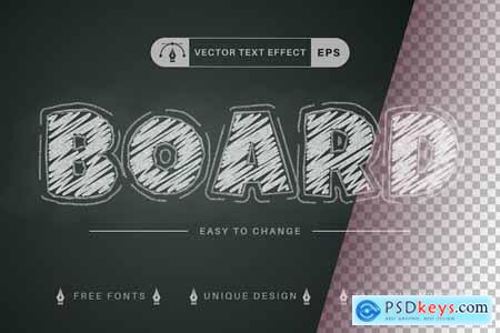 Chalk Hatching - Editable Text Effect, Font Style