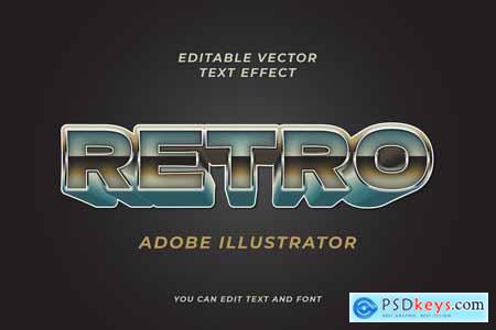 Green retro editable vector grain text effect