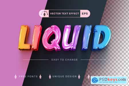 Unicorn Slime - Editable Text Effect, Font Style