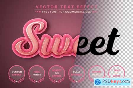 Sweet Cream - Editable Text Effect, Font Style