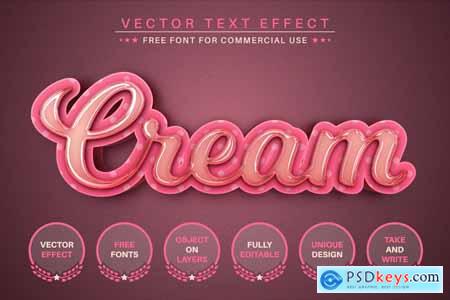 Sweet Cream - Editable Text Effect, Font Style