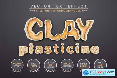 Plasticine - Editable Text Effect, Font Style