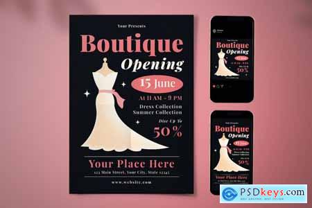 Grand Opening Boutique Flyer Set