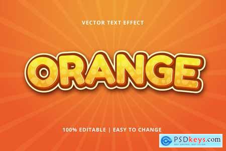 Orange 3D - Text Effect Editable