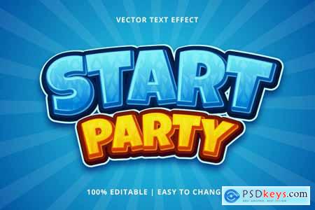 Start Party Text Effect Editable