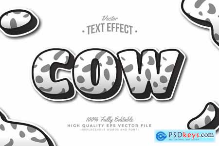 Cow White Text Effect