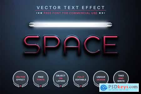 Space - Editable Text Effect, Font Style