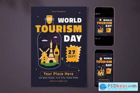 World Tourism Day Flyer Set
