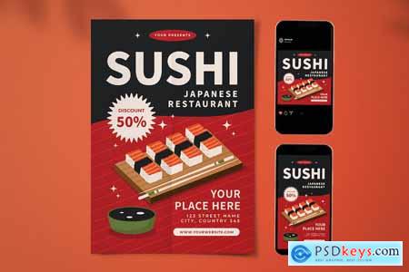 Sushi Flyer Set