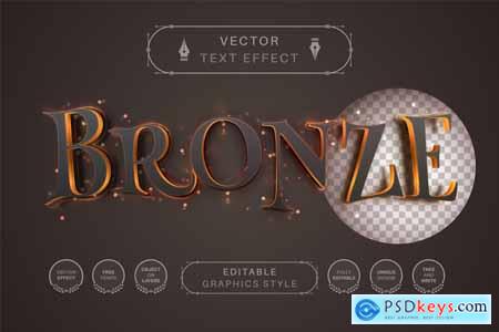 Bronze - Editable Text Effect, Font Style