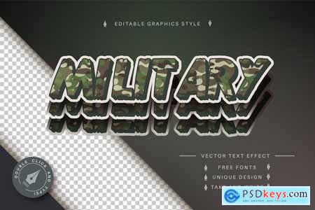 Military - Editable Text Effect, Font Style