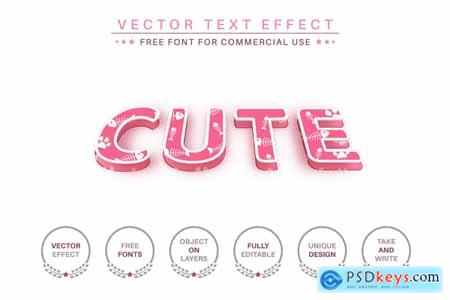 Paper Kitty - Editable Text Effect, Font Style