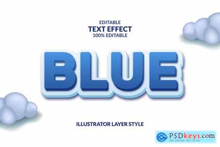 BLUE illustrator text effect