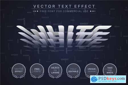 White Ghost - Editable Text Effect, Font Style