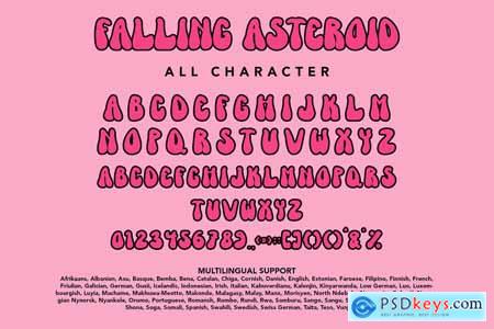 FallingAsteroid - Groovy Retro Display Font