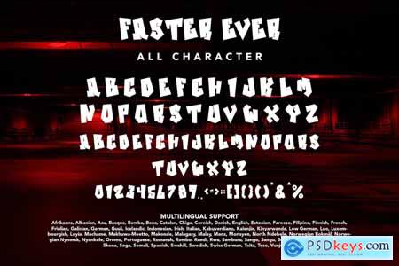 FasterEver - Graffiti Display Font