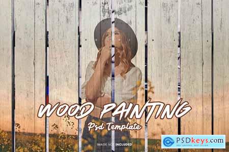 Wood Painting Photo Effect