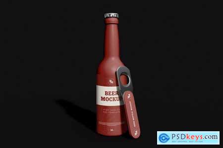 Beer and Bottle Opener Mockup