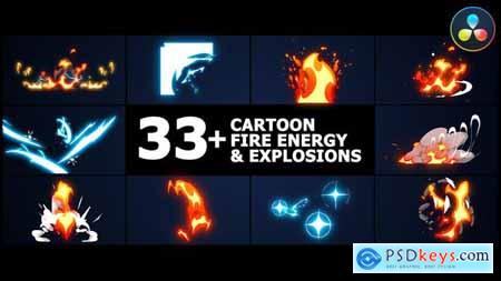 Cartoon Fire Energy And Explosions DaVinci Resolve